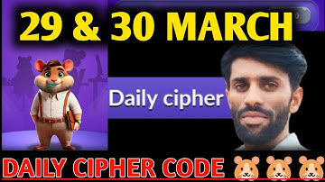 29 March Hamster Kombat Gamedev Heroes  Daily Cipher code 29 March| Today CIPHER codes|cipher