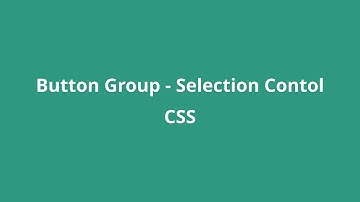 Custom Selectable Button Group - CSS