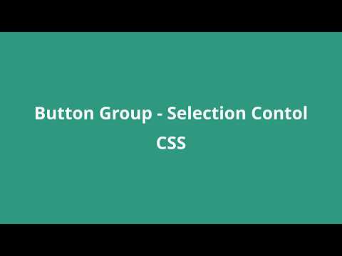 Custom Selectable Button Group - CSS