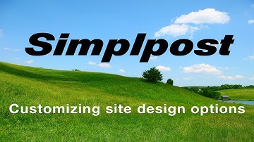 How to customize your site design