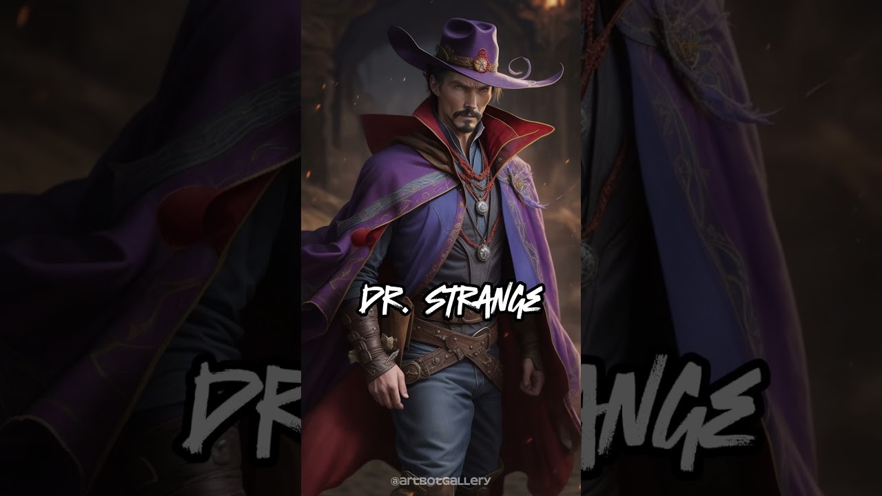 Marvel's 8 Superheros Cowboy Wild West Heroes 