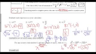 notes rational exponents