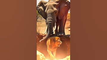 Friendship between an elephant and a lion #shorts #ai