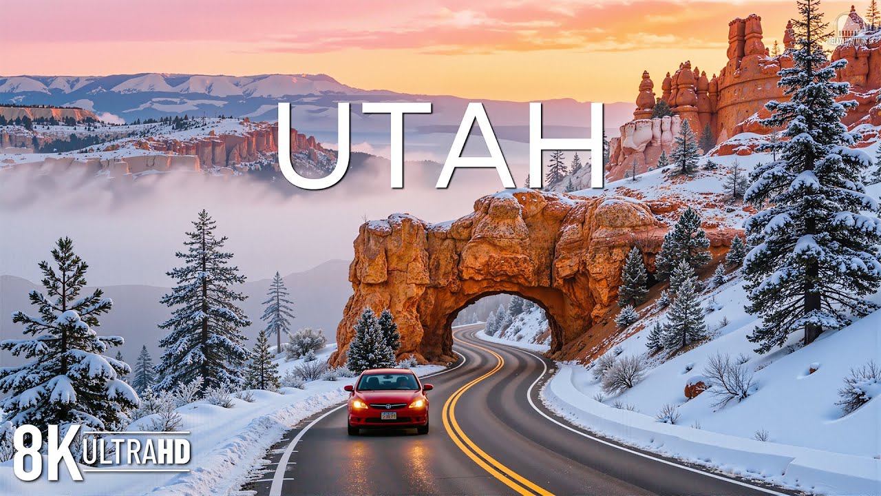 Зимний забег на 8 км в Юте | Заснеженные красные скалы, Тихие каньоны