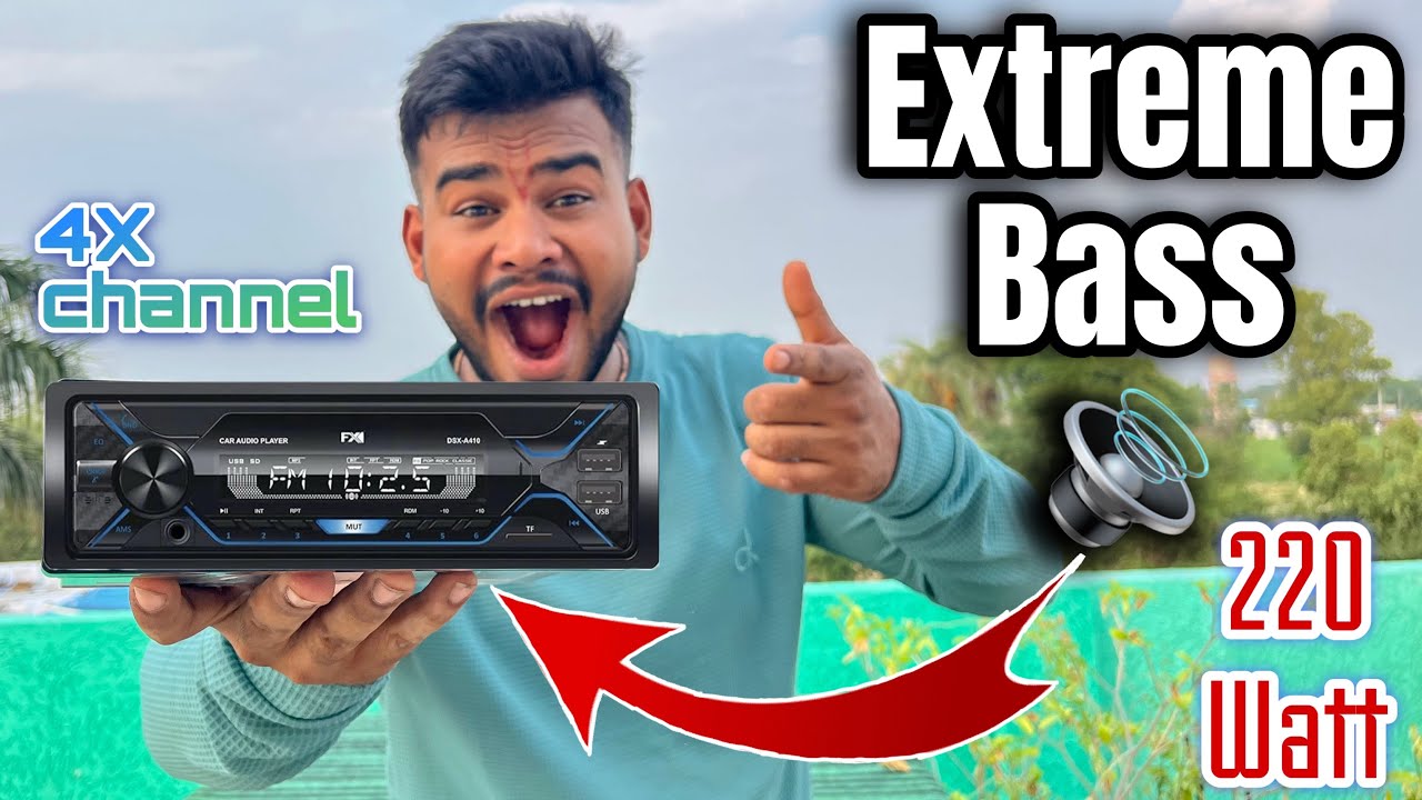 Dsx A 410 dual USB bluetooth music system car stereo with 220 watt power output sound test
