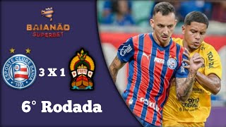 Melhores Momentos de Bahia 3 X 1 Porto - Campeonato Baiano 6° Rodada