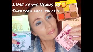 Первое впечатление от Lime Crime Venus XS и Sunkissed face pallete