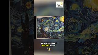 Van Goghs Starry Night Reimagined with Fabric Collage! #shorts