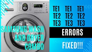 TE1. TE2. TE3 ERROR SAMSUNG WASHING MACHINE