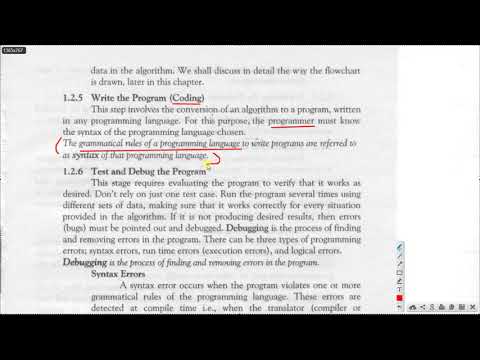 10th Computer PTB Chapter 1:- Writing the program, Test and Debug the program