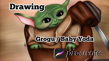Drawing - Grogu / Baby Yoda on Procreate | I Pad Pro | Digital Art