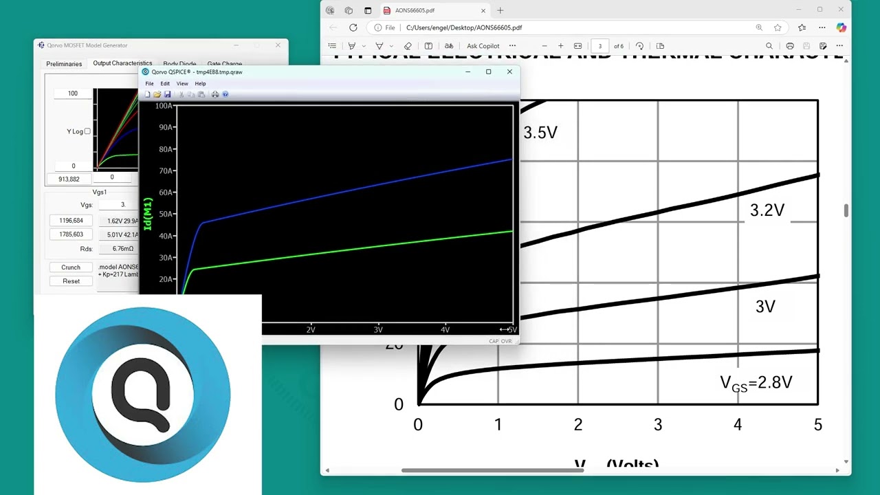 QSPICE's Model Generator in action