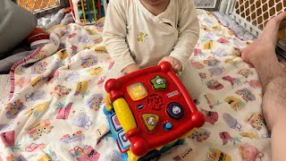 Look! Ryan is playing with  VTech Busy Learners Activity Cube  (Toys - Play with Baby)