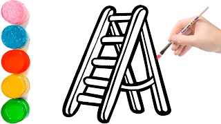 How To Draw Ladder Easy Ladder Drawing Step By Step