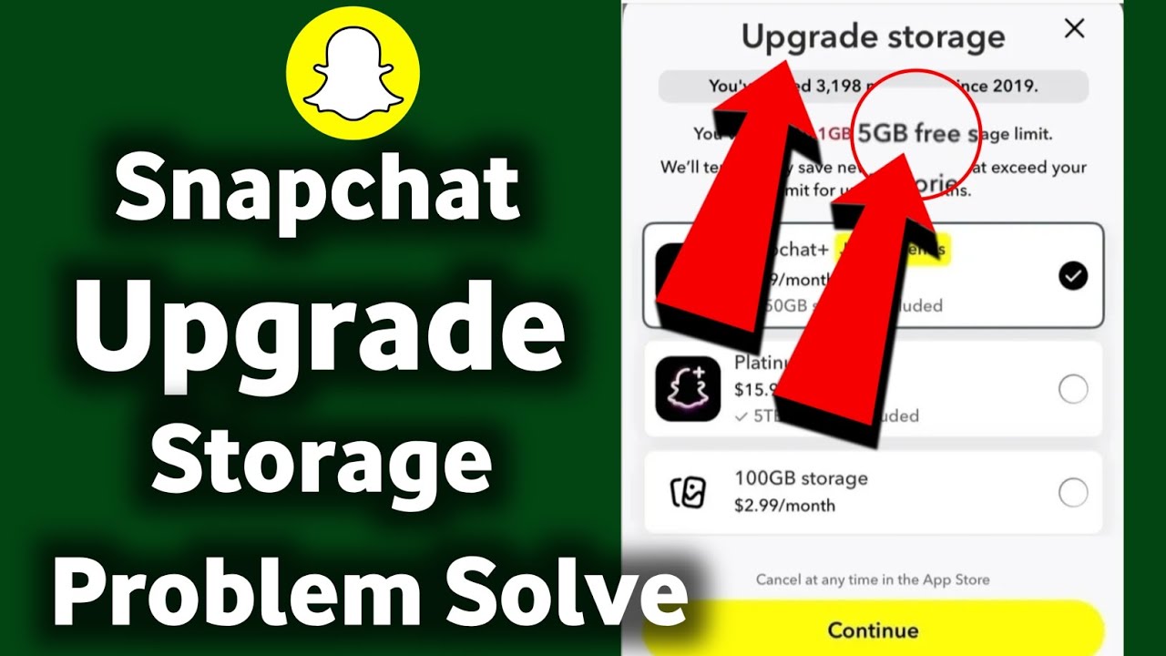 how to solve snapchat storage full upgrade problem, how to fix snapchat storage full upgrade problem