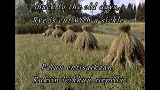 Rukiin Leikkuu Perinteisin Menetelmin, Cutting Rye Using Traditional Methods,Jalasjärvi 1990