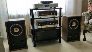 Blu Sound Node, Audiolab 6000 Cdt, Heathkit Fm-4, Sp2A, Aa-1600, Lii Song Full Range Speakers.