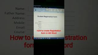 How to create clean and professional Form in MS Word। #formtemplate #msword #mswordtutorial #shorts