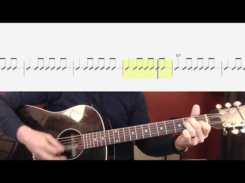 Folsom Prison Blues (Chords and Strumming) Watch and Learn Guitar Lesson for Beginners