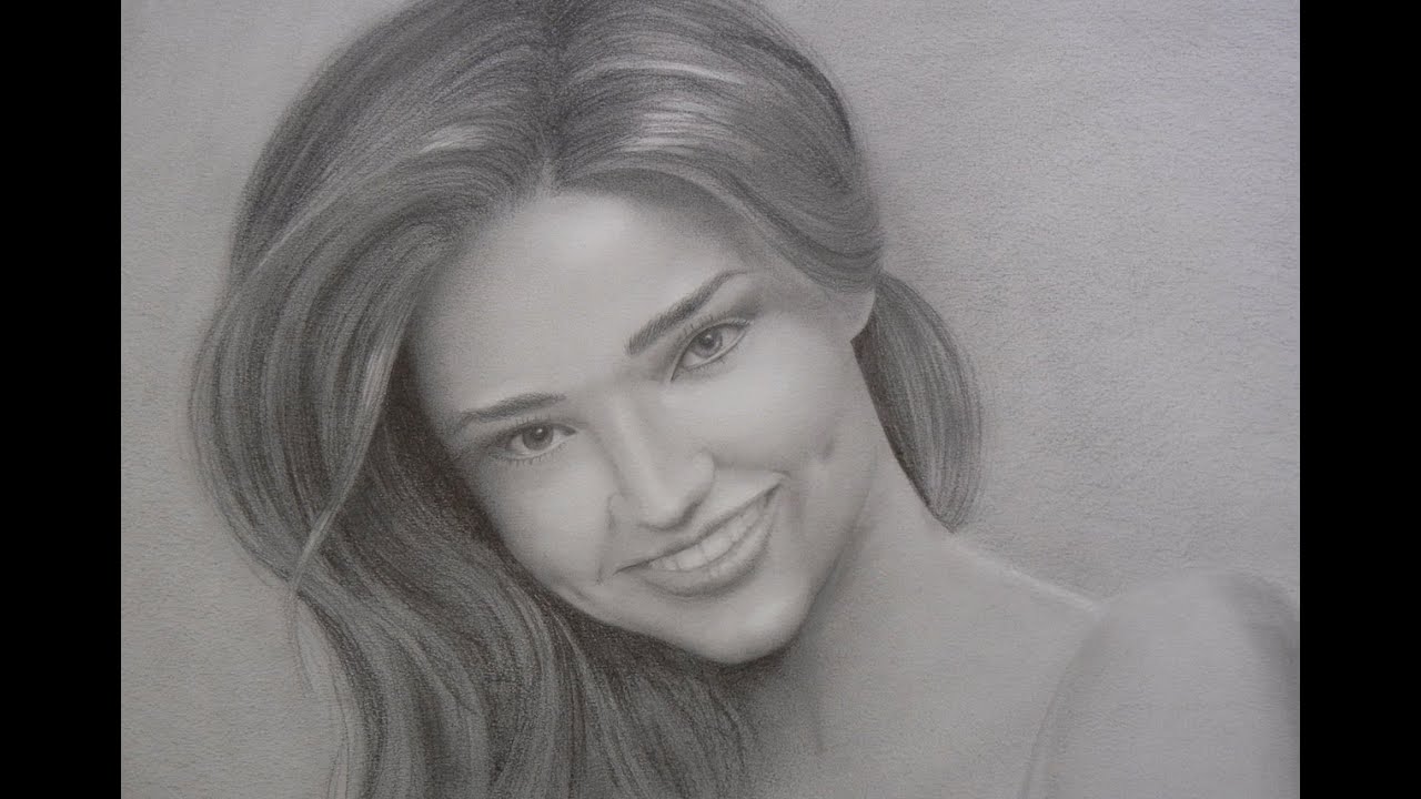 ⁣Miranda Kerr Portrait - How to Draw a Portrait With Smile and Teeth