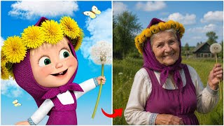 Masha And The Bear Cartoon In Real But Old 😲 | All Characters Old Life ❤️ | Part = 2