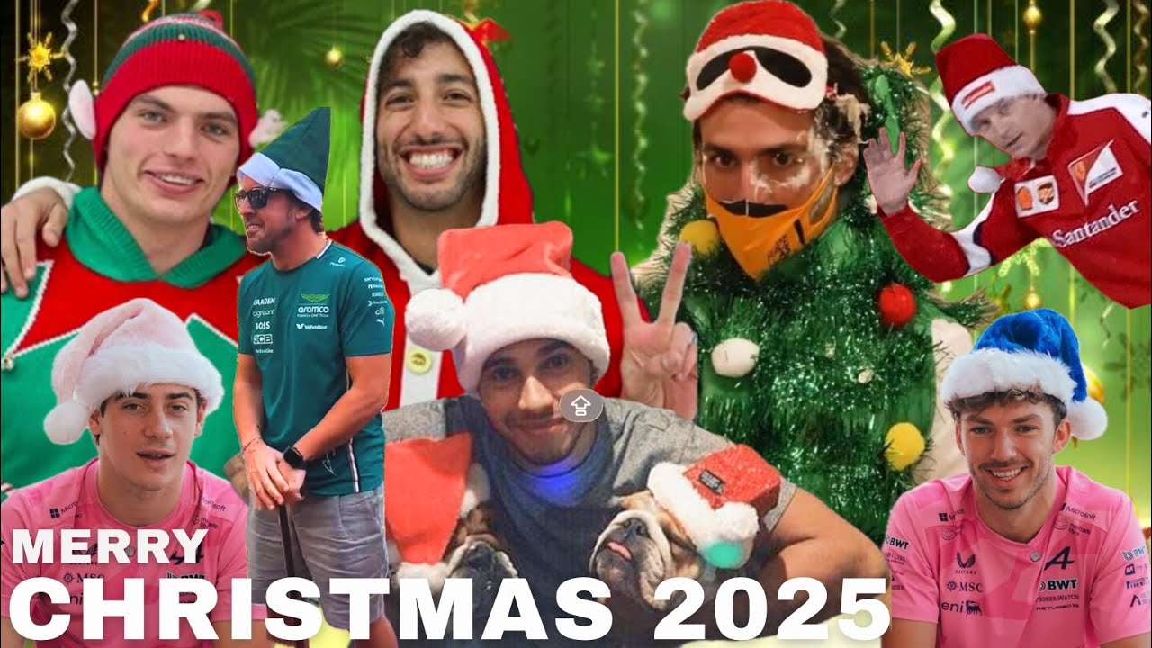 Пилоты Формулы-1 празднуют Рождество | МЕМ НА РОЖДЕСТВО 2025!