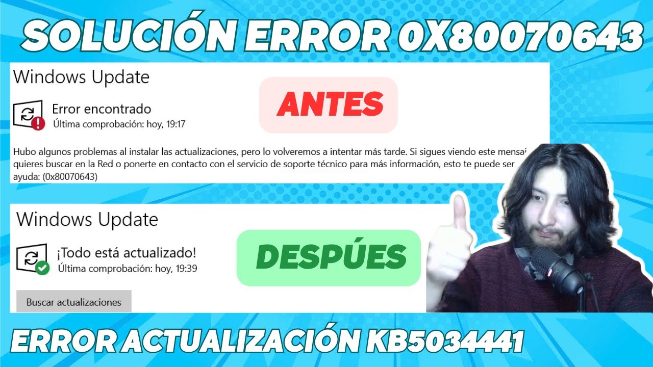 ERROR 0x80070643 | KB5034441 Windows Update SOLUCIONADO 2024 - YouTube