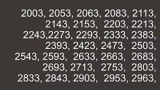Prime Numbers in segments of 1,3,7,9