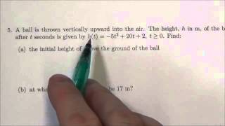 Math 31 Applications Review #5a
