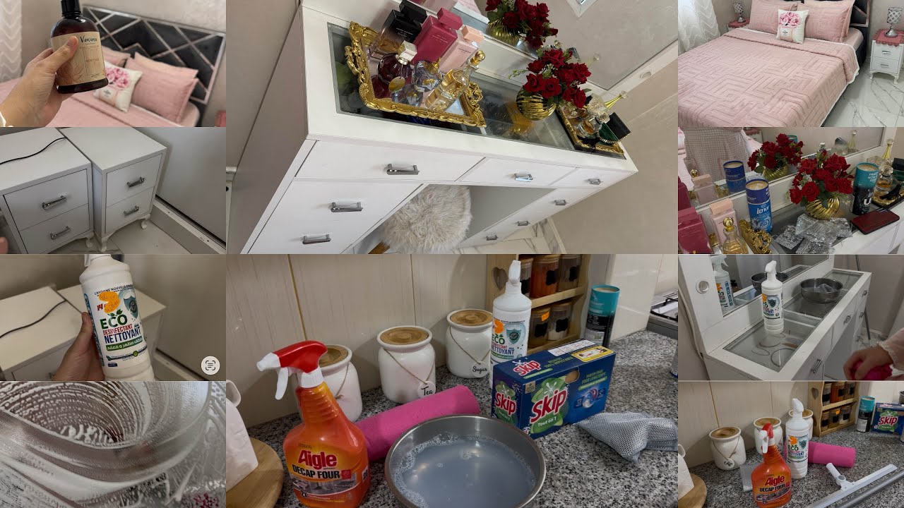   روتين تحفيزي💪تنظيف غرفتي رجعت تشعل💪بمنتوج لي راه داير حالة ✅ دائما نجبلكم الجديد 😍