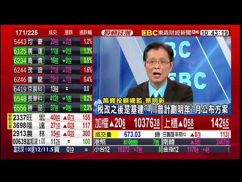 川普稅改主打基建 搶搭順風車？ 20171208【股動錢潮】蔡明彰