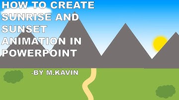 HOW TO CREATE SUNRISE AND SUNSET ANIMATION IN POWERPOINT- BY M KAVIN