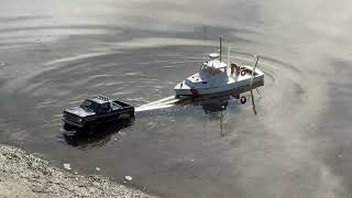 Model boats zoom and cruise at the San Diego Model Yacht Pond