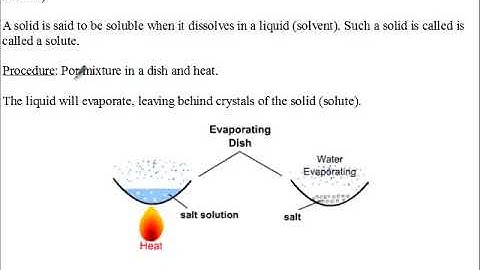 Siba Learning Zone - Separating Mixtures   Evaporation