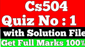 Cs504 Quiz 1 | Cs504 Quiz 1 Solution 2022 | Software Engineering Quiz 1 | Let