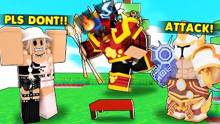 I Used Electrical Fire Spears, And They Were Angry About It... (Roblox Bedwars)