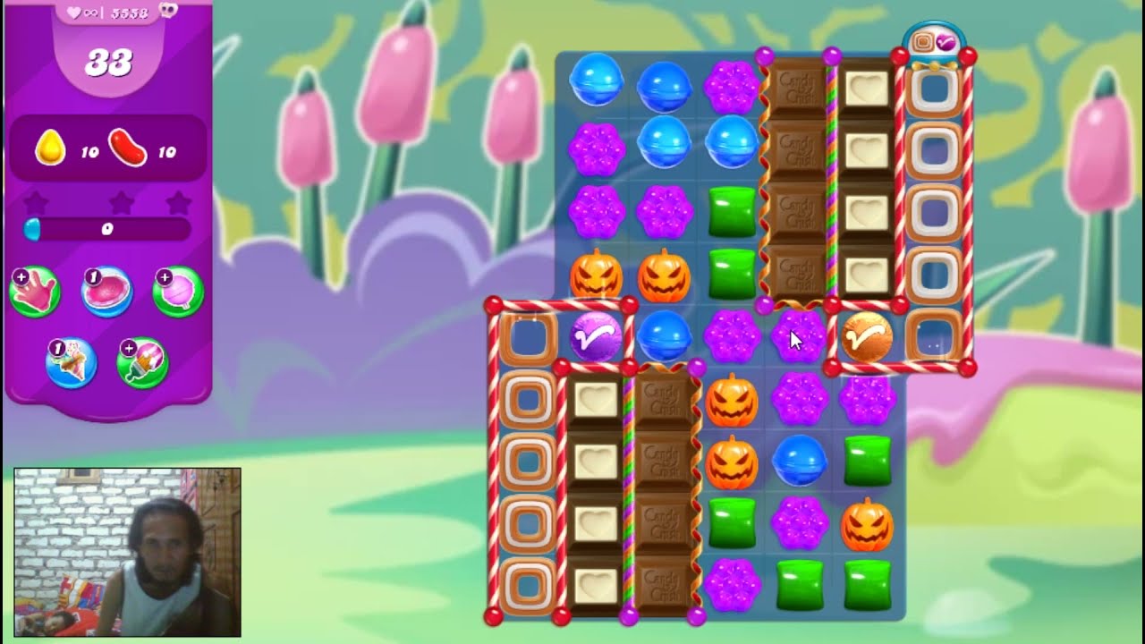 Candy Crush Saga Level 5558 - 3 Stars, 33 Moves Completed, No Boosters