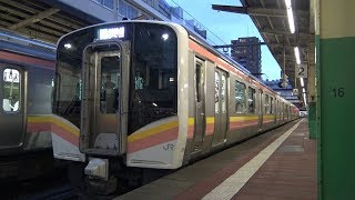 【4K】JR越後線 普通列車E129系電車 ニイB24編成 新潟駅発車