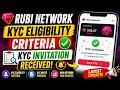 Rubi Network KYC Eligibility Criteria ✅ | Rubi KYC Invitation Received? Rubi Network New Update