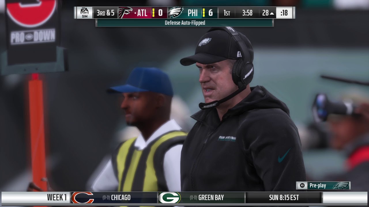 Madden NFL 19 Philadelphie Eagles vs Atlanta Falcons Franchise Mode Kick off Season Week 1 part 1