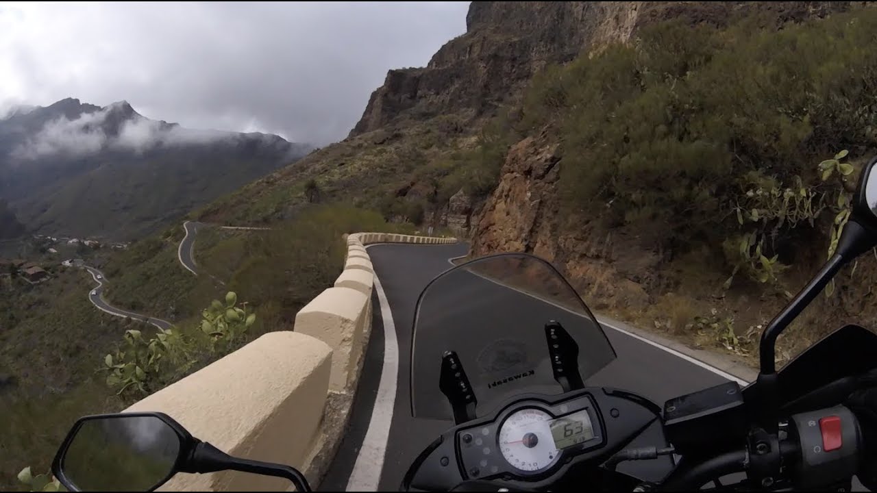 Kawasaki Versys 650 - spirited ride in Tenerife (incredible road to Masca)