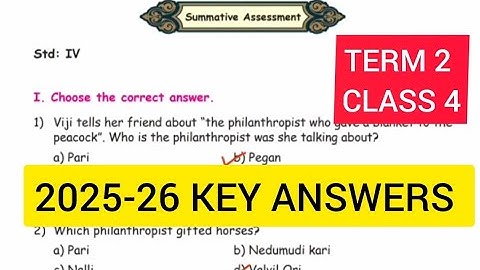 ENNUM EZHTHUM CLASS 4 SOCIAL SUMMATIVE ASSESSMENT TERM 2  WORK BOOK ANSWERS 2025-26.