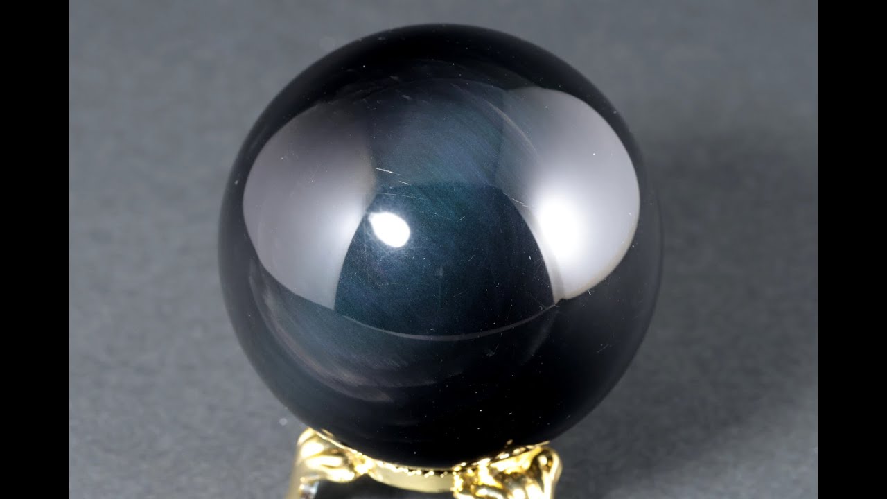 特大 レインボーオブシディアン 丸玉 大玉レインボーオブシディアン丸玉 99.1mm 802.5g No.4 : HAPPYHOUR