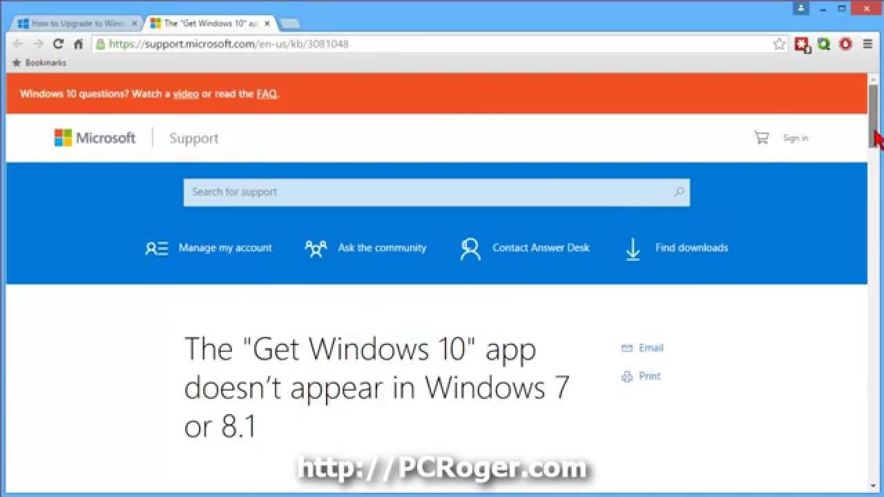 How To Get Windows 10 Upgrade Free When Missing Upgrade Icon