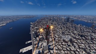 Spiderman MM flying venom trick across the whole map
