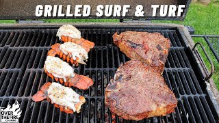 Grilled Surf and Turf 🦞🥩🔥 #shorts #sponsored