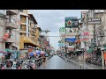 [4K] Bangkok Walk in the Rain - Khao San Road & Rambuttri Road 🇹🇭 4K Bangkok Thailand