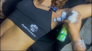 ASMR💫 Armpit Cleaning + Tickling Massage Care, Armpit Tickling,Face Nitpicking and face pops