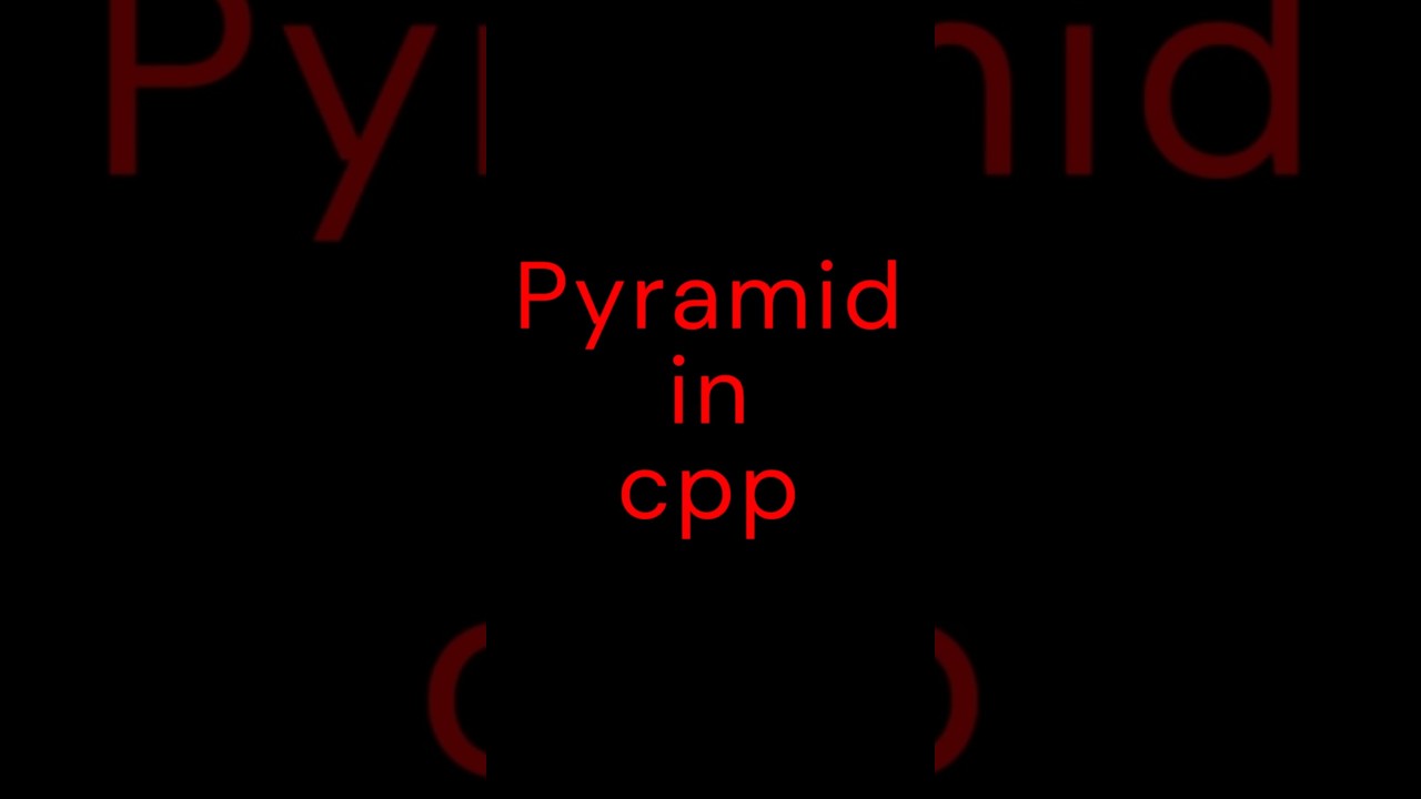 how to print pyramid in cpp #cpp #c  #tjprogramming #bca #coding #programming #javascript #question