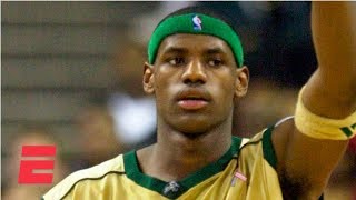 LeBron James scores 31 points in 1st national TV game in high school | ESPN Archives screenshot 2